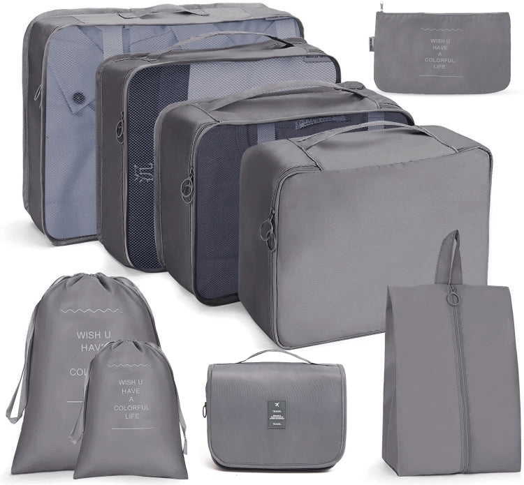 Ensemble de sacs de rangement de voyage Sac de rangement pliable, 7 en 1, 8 en 1 bouche de faisceau, 8 en 1 trousse de maquillage, 8 en 1 trousse de toilette, 9 en 1 trousse de maquillage, 9 en 1 trousse de toilette