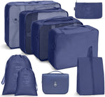 Ensemble de sacs de rangement de voyage Sac de rangement pliable, 7 en 1, 8 en 1 bouche de faisceau, 8 en 1 trousse de maquillage, 8 en 1 trousse de toilette, 9 en 1 trousse de maquillage, 9 en 1 trousse de toilette