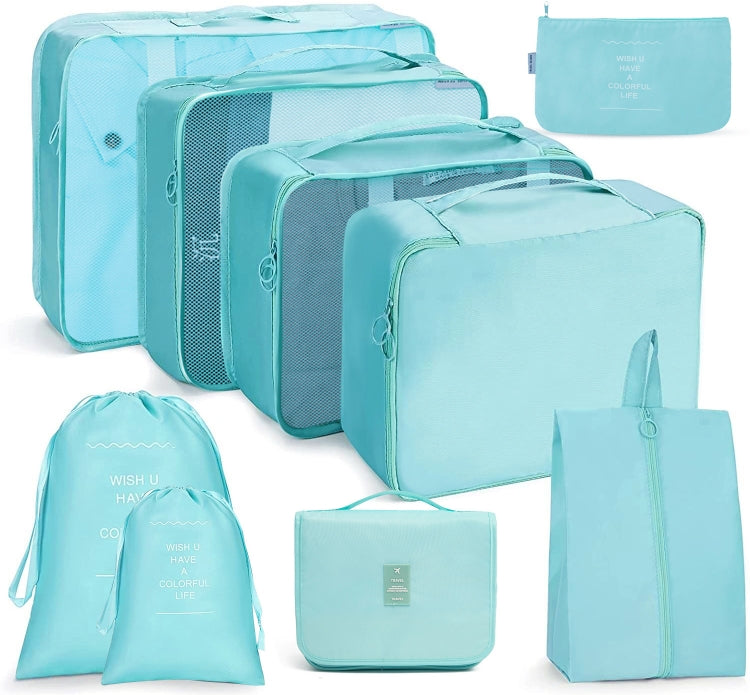 Ensemble de sacs de rangement de voyage Sac de rangement pliable, 7 en 1, 8 en 1 bouche de faisceau, 8 en 1 trousse de maquillage, 8 en 1 trousse de toilette, 9 en 1 trousse de maquillage, 9 en 1 trousse de toilette