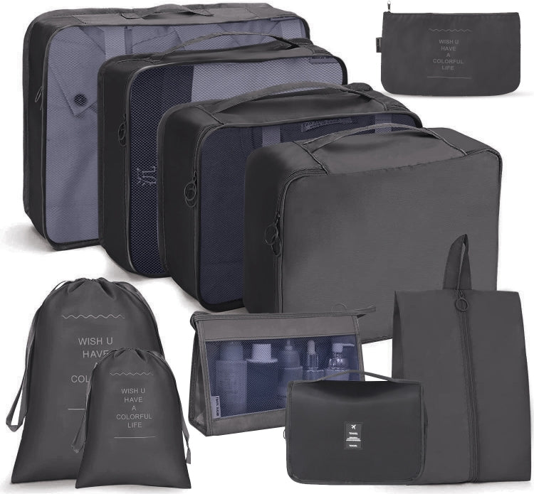 Ensemble de sacs de rangement de voyage Sac de rangement pliable, 10 en 1