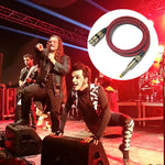 Câble microphone XLR équilibré mâle TRS 6,35 mm rouge et noir vers femelle Caron, 0,5 m, 1 m, 1,8 m, 3 m, 5 m, 8 m, 10 m, 12 m, 15 m, 20 m, 25 m, 30 m