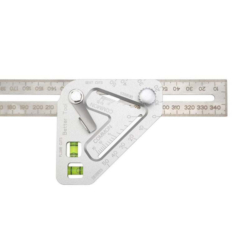 Règle triangulaire multifonction pour travail du bois, Règle triangulaire