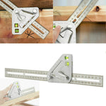 Règle triangulaire multifonction pour travail du bois, Règle triangulaire