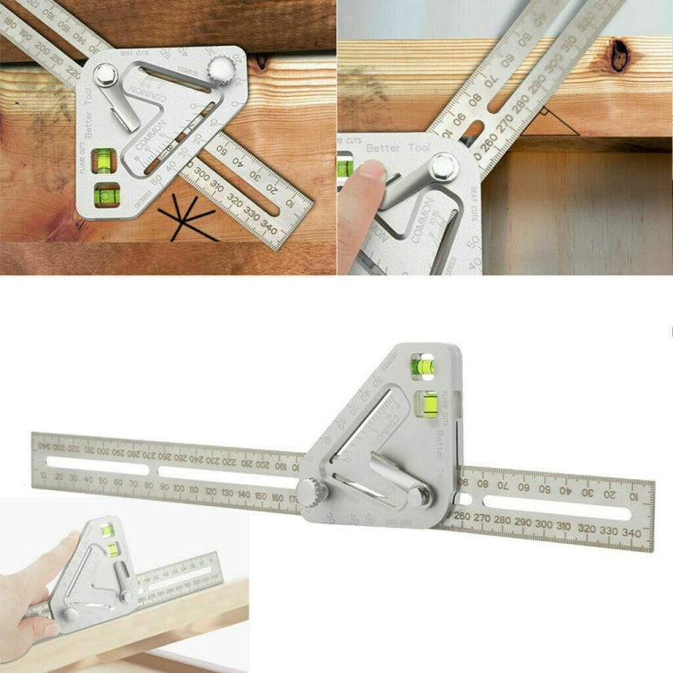 Règle triangulaire multifonction pour travail du bois, Règle triangulaire