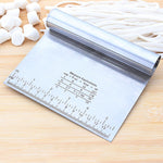 Coupe-pâtes en acier inoxydable durable avec section graduée pour la maison, ustensiles de pâtisserie, coupe-pâtes (argent)