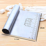 Coupe-pâtes en acier inoxydable durable avec section graduée pour la maison, ustensiles de pâtisserie, coupe-pâtes (argent)