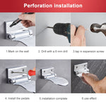 Repose-pieds de douche mural en alliage d'aluminium pour salle de bain