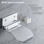 Repose-pieds de douche mural en alliage d'aluminium pour salle de bain