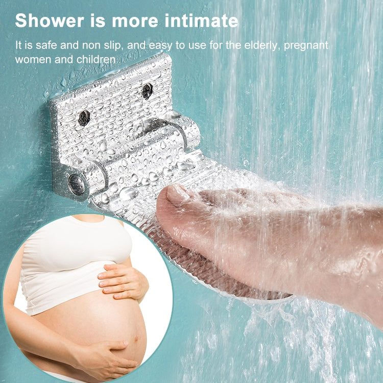 Repose-pieds de douche mural en alliage d'aluminium pour salle de bain