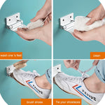 Repose-pieds de douche mural en alliage d'aluminium pour salle de bain