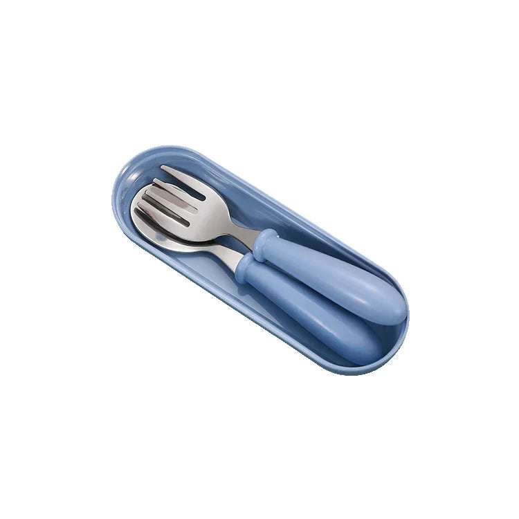 Ensemble de 3 pièces cuillère et fourchette en acier inoxydable 304 pour bébé, mignon, pour la maternelle