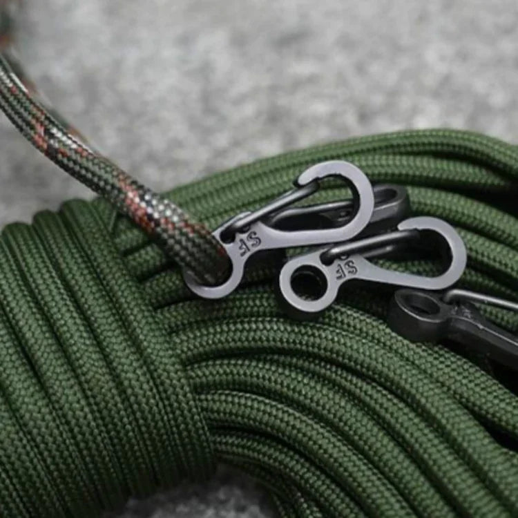 10 pièces boucle à ressort mini simple version SF, adaptée pour corde de parapluie jusqu'à 5 mm