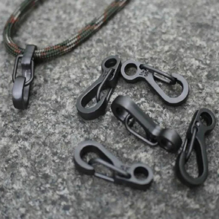 10 pièces boucle à ressort mini simple version SF, adaptée pour corde de parapluie jusqu'à 5 mm