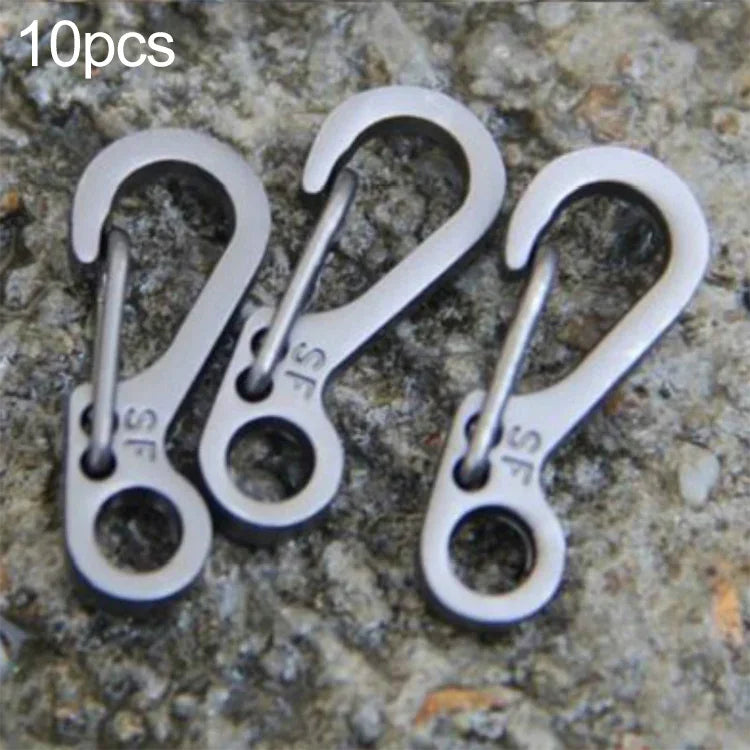 10 pièces boucle à ressort mini simple version SF, adaptée pour corde de parapluie jusqu'à 5 mm