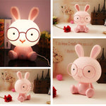 Lampe de chevet tactile à LED "Lapin mignon" 3 modes de gradation, prise US