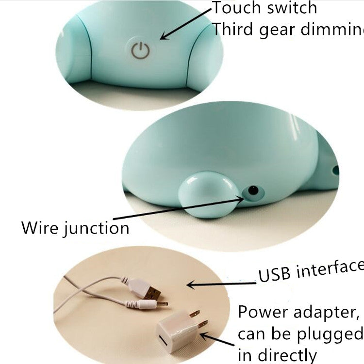 Lampe de chevet tactile à LED "Lapin mignon" 3 modes de gradation, prise US