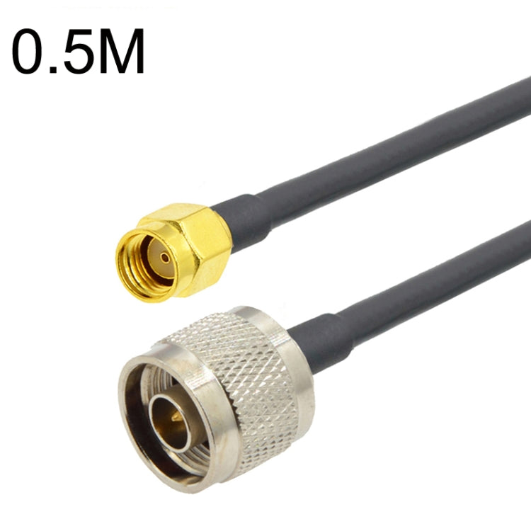 Câble adaptateur coaxial RG58 RP-SMA mâle vers N mâle, RP-SMA mâle vers N mâle 0,5m, RP-SMA mâle vers N mâle 1m, RP-SMA mâle vers N mâle 1,5m, RP-SMA mâle vers N mâle 3m, RP-SMA mâle vers N mâle 5m, RP-SMA mâle vers N mâle 10m