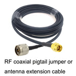 Câble adaptateur coaxial RG58 RP-SMA mâle vers N mâle, RP-SMA mâle vers N mâle 0,5m, RP-SMA mâle vers N mâle 1m, RP-SMA mâle vers N mâle 1,5m, RP-SMA mâle vers N mâle 3m, RP-SMA mâle vers N mâle 5m, RP-SMA mâle vers N mâle 10m