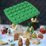 Moule à colle goutte pour fournitures de Noël, outil de cuisson pour gâteau et barbecue, vert, rouge, chocolat