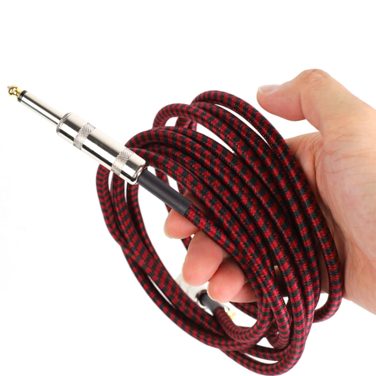 Câble de connexion guitare folk basse avec réduction de bruit, câble audio coudé, 0,5 m (rouge noir), 1 m (rouge noir), 3 m (rouge noir), 6 m (rouge noir), 10 m (rouge noir)