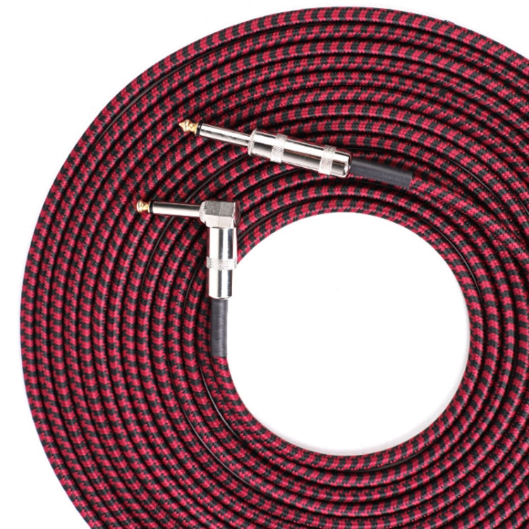 Câble de connexion guitare folk basse avec réduction de bruit, câble audio coudé, 0,5 m (rouge noir), 1 m (rouge noir), 3 m (rouge noir), 6 m (rouge noir), 10 m (rouge noir)