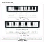 Autocollants de couleur pour clavier de piano pour enfants débutants Accessoires d'instruments de musique, touches de piano d'imitation 61 touches, touches de piano 61 touches