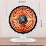 Petit radiateur électrique Mini Sun pour bureau à domicile 6 pouces, prise norme nationale, avec câble d'extension de 3 m, sans câble