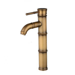 Robinet en cuivre de bassin de salle de bain rétro antique à eau chaude et froide, cascade en bambou, 2 nœuds cassés, 3 nœuds cassés, 2 nœuds anciens, 3 nœuds anciens, 2 nœuds coudés, 3 nœuds coudés