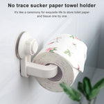 Porte-papier toilette à ventouse amovible pour fixation murale
