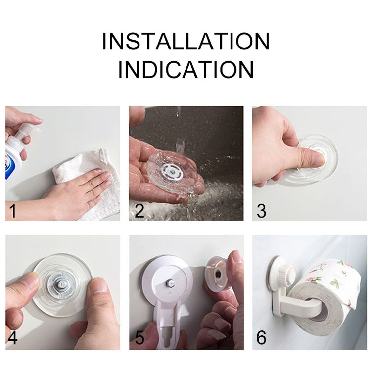 Porte-papier toilette à ventouse amovible pour fixation murale