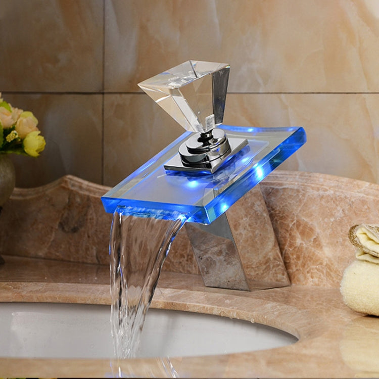 Robinet cascade LED, Contrôle de température coloré, Robinet anti-brûlure à couleurs changeantes, Robinet à couleurs changeantes