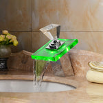 Robinet cascade LED, Contrôle de température coloré, Robinet anti-brûlure à couleurs changeantes, Robinet à couleurs changeantes