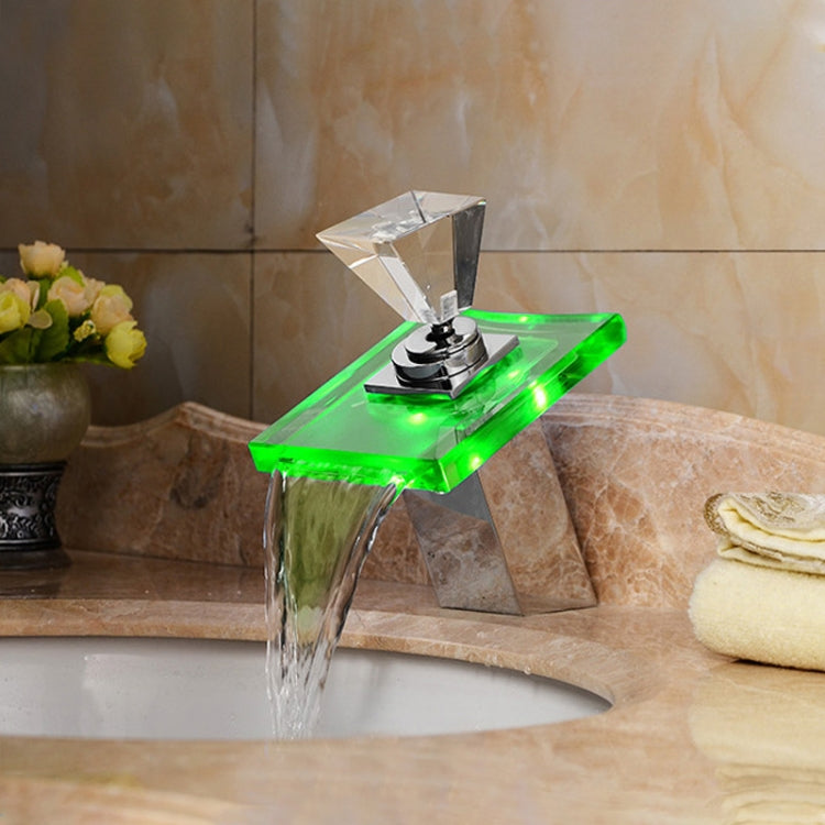 Robinet cascade LED, Contrôle de température coloré, Robinet anti-brûlure à couleurs changeantes, Robinet à couleurs changeantes