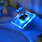 Robinet cascade LED, Contrôle de température coloré, Robinet anti-brûlure à couleurs changeantes, Robinet à couleurs changeantes