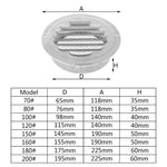 Chapeau Anti-pluie et Anti-insectes en Acier Inoxydable pour Mur Extérieur, Tête Plate, 70mm, 80mm, 00mm, 120mm, 150mm, 180mm, 200mm