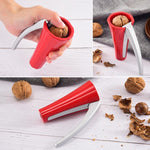 Décortiqueur de noix en alliage de zinc en forme d'entonnoir, pince coupe-noix, gadgets d'outils de cuisine, entonnoir rouge, entonnoir noir