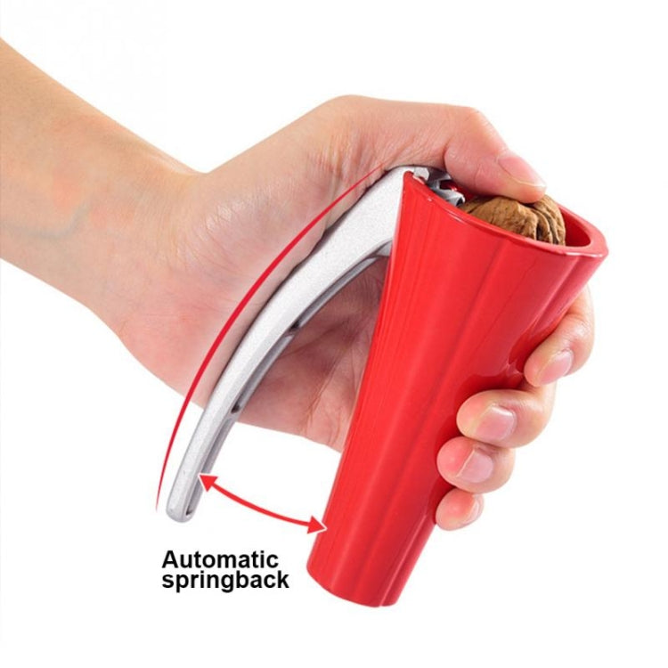 Décortiqueur de noix en alliage de zinc en forme d'entonnoir, pince coupe-noix, gadgets d'outils de cuisine, entonnoir rouge, entonnoir noir