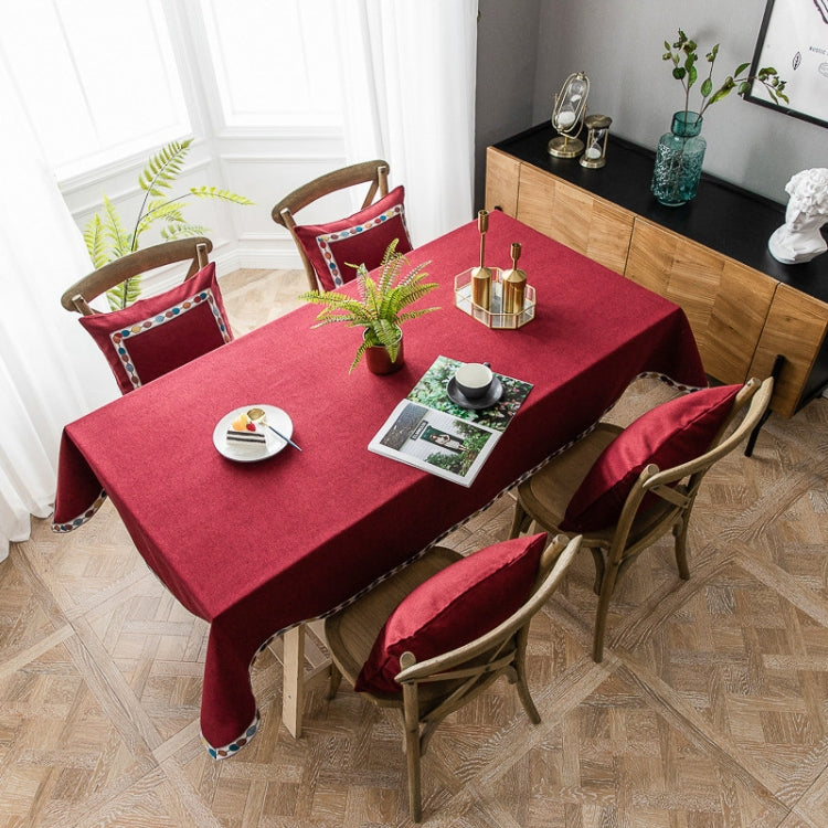 Nappe unie imperméable en lin nappe rectangulaire, 130x220cm, 130x240cm, 140x260cm, 130x300cm, 140x220cm, 140x240cm, 140x300cm