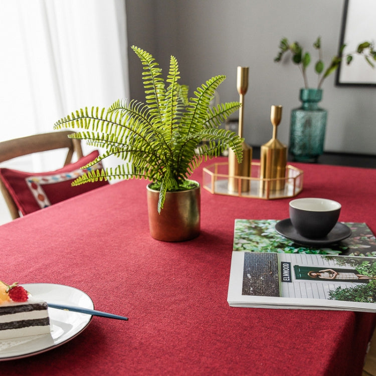 Nappe unie imperméable en lin nappe rectangulaire, 130x220cm, 130x240cm, 140x260cm, 130x300cm, 140x220cm, 140x240cm, 140x300cm