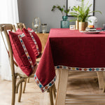Nappe unie imperméable en lin nappe rectangulaire, 130x220cm, 130x240cm, 140x260cm, 130x300cm, 140x220cm, 140x240cm, 140x300cm