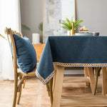 Nappe unie imperméable en lin nappe rectangulaire, 130x220cm, 130x240cm, 140x260cm, 130x300cm, 140x220cm, 140x240cm, 140x300cm