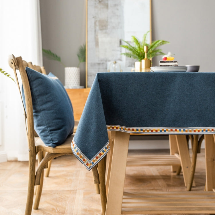Nappe unie imperméable en lin nappe rectangulaire, 130x220cm, 130x240cm, 140x260cm, 130x300cm, 140x220cm, 140x240cm, 140x300cm