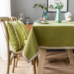 Nappe unie imperméable en lin nappe rectangulaire, 130x220cm, 130x240cm, 140x260cm, 130x300cm, 140x220cm, 140x240cm, 140x300cm