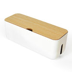 Boîte de rangement pour câbles d'alimentation, boîtier anti-poussière pour chargeur, organiseur de prises, poubelle de rangement pour câbles de réseau de bureau