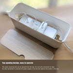 Boîte de rangement pour câbles d'alimentation, boîtier anti-poussière pour chargeur, organiseur de prises, poubelle de rangement pour câbles de réseau de bureau