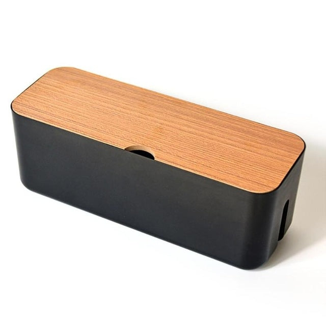 Boîte de rangement pour câbles d'alimentation, boîtier anti-poussière pour chargeur, organiseur de prises, poubelle de rangement pour câbles de réseau de bureau