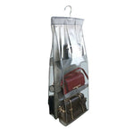 Organisateur de sac à main, de sac à bandoulière, pliable, à 3 couches et 6 poches, noir, gris