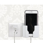 Wall  Mobile Phone Holder Stand Socket Charger Storage Box