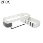 2 Pièces Accessoires de Salle de Bain Étagère de Douche Pivotante Sans Perçage Étagère de Rangement Cuisine sans Perçage