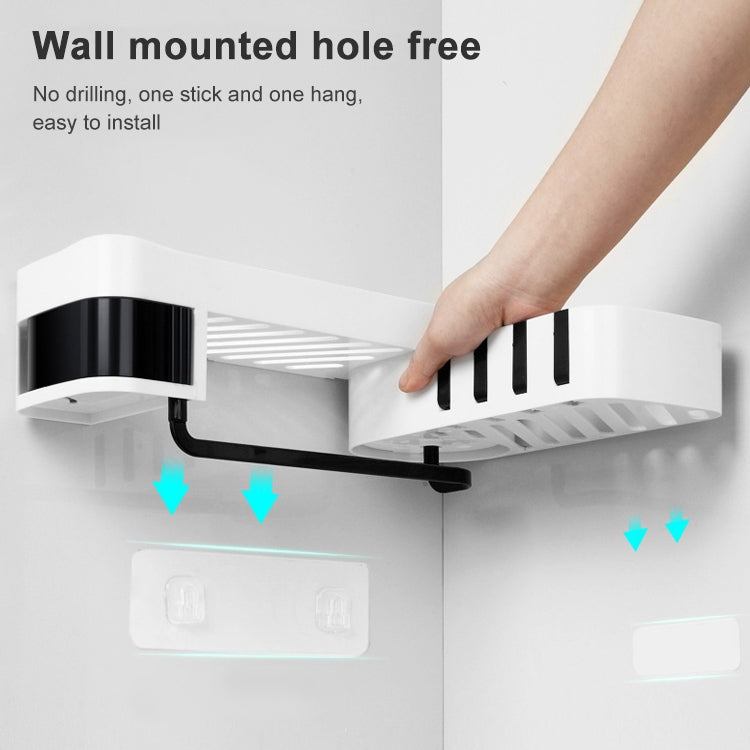 2 Pièces Accessoires de Salle de Bain Étagère de Douche Pivotante Sans Perçage Étagère de Rangement Cuisine sans Perçage
